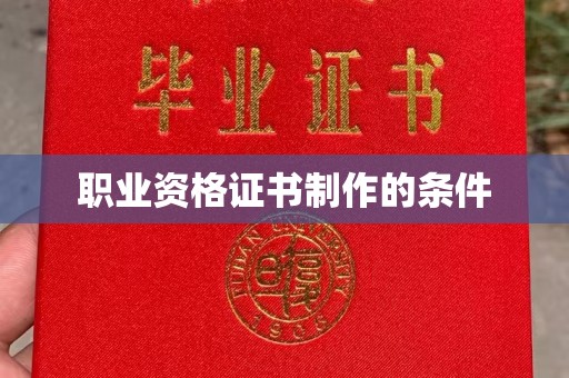 睢阳职业资格证书制作的条件