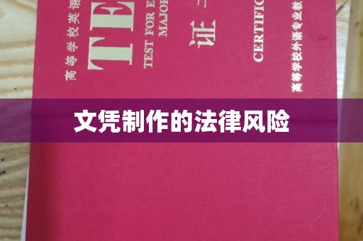睢阳文凭制作的法律风险